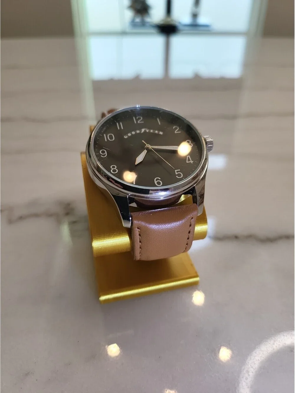 Men's Quartz Watch Working NewBattery Automobilia 41mm Good Year EUC